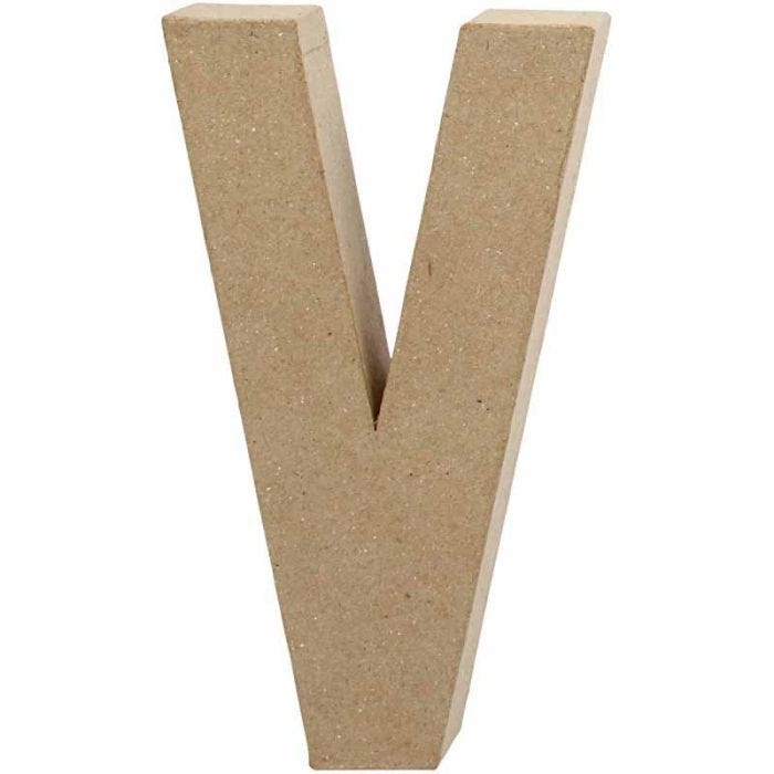 Lettera, V, H: 20,5 cm, L: 11,5 cm, spess. 2,5 cm, 1 pz