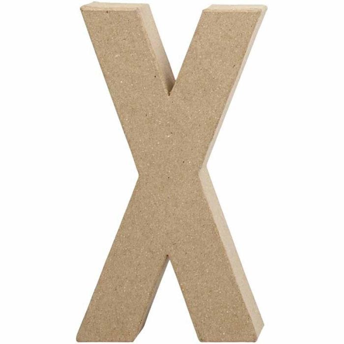 Lettera, X, H: 20,2 cm, L: 10,5 cm, spess. 2,5 cm, 1 pz