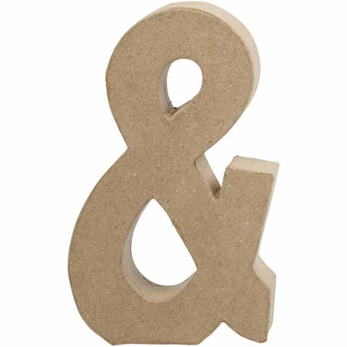 Simbolo, &amp;, H: 19,9 cm, L: 11,5 cm, spess. 2,5 cm, 1 pz