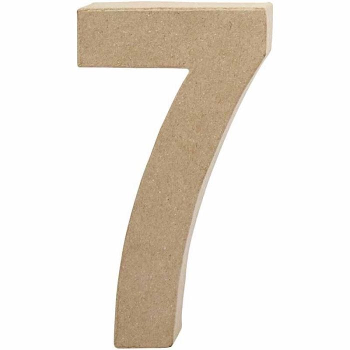 Numero, 7, H: 20,2 cm, L: 11 cm, spess. 2,5 cm, 1 pz