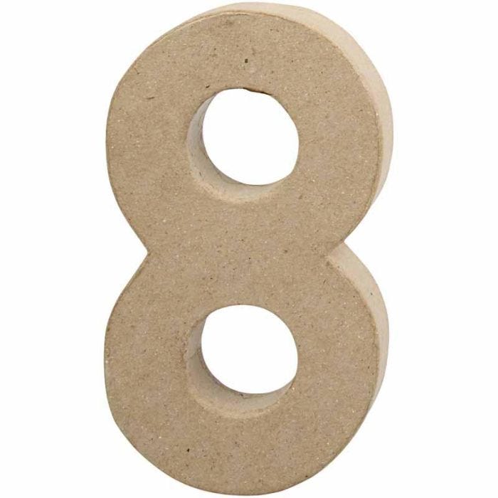 Numero, 8, H: 20,2 cm, L: 11 cm, spess. 2,5 cm, 1 pz