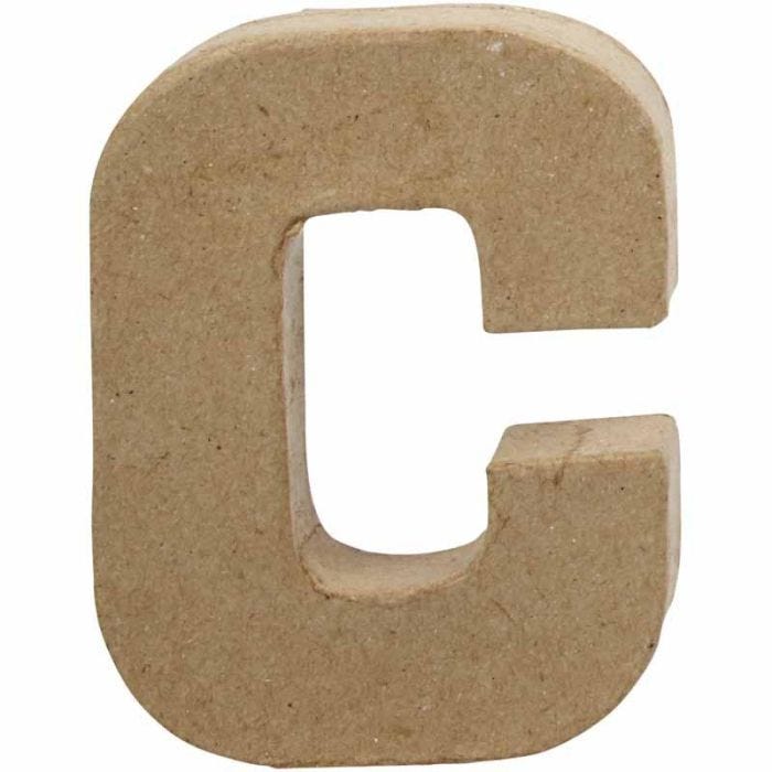 Lettera, C, H: 10 cm, L: 7,5 cm, spess. 1,7 cm, 1 pz