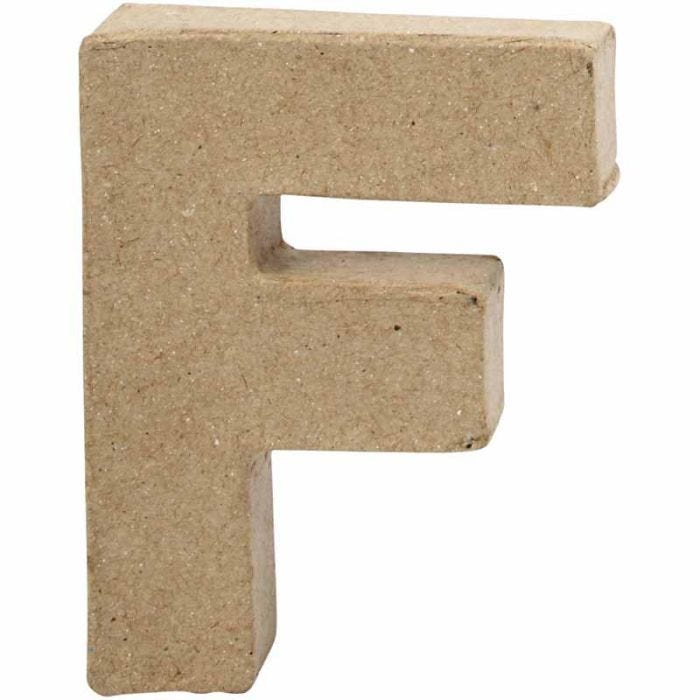 Lettera, F, H: 10 cm, L: 7,6 cm, spess. 1,7 cm, 1 pz