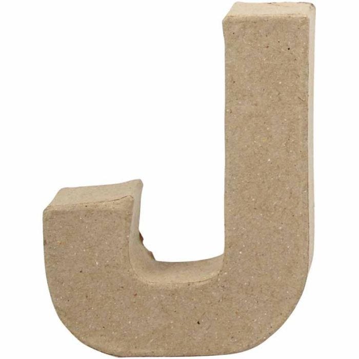 Lettera, J, H: 10 cm, L: 8 cm, spess. 1,7 cm, 1 pz