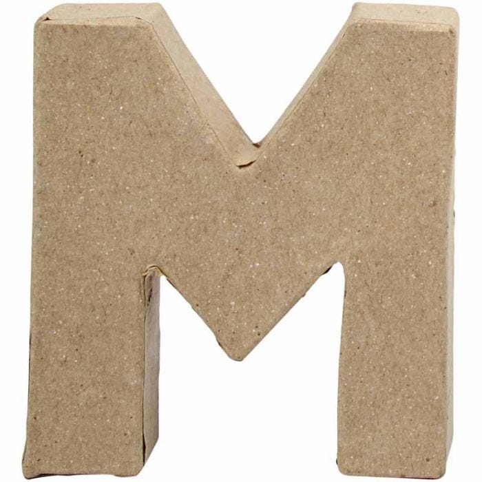 Lettera, M, H: 10 cm, L: 9 cm, spess. 1,7 cm, 1 pz