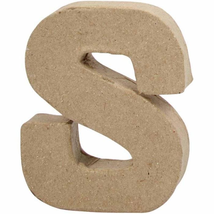 Lettera, S, H: 10 cm, L: 8 cm, spess. 1,7 cm, 1 pz
