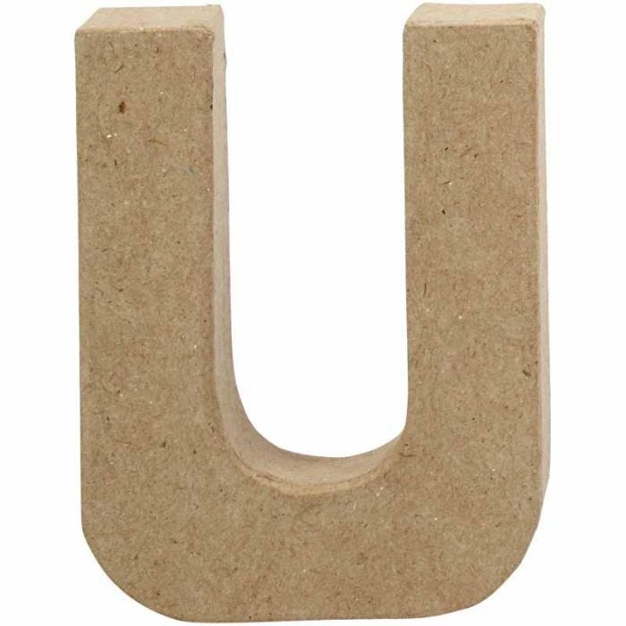Lettera, U, H: 10 cm, L: 8 cm, spess. 1,7 cm, 1 pz