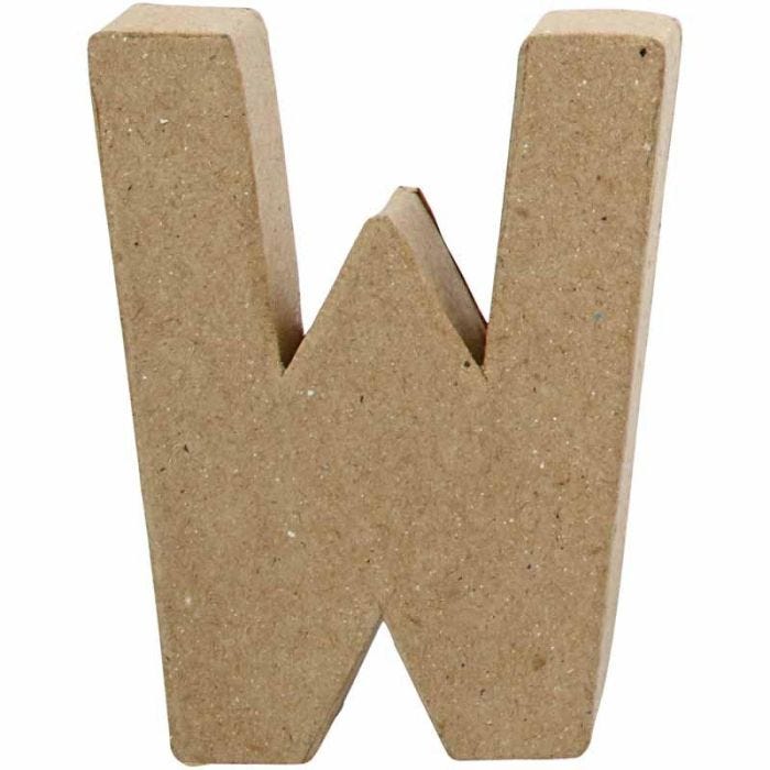 Lettera, W, 10 cm, 8,3 cm, 1,7 cm, 1 pz