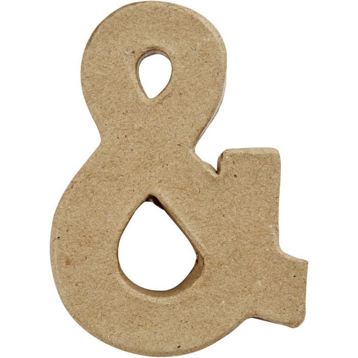 Simbolo, &amp;, H: 10 cm, L: 7,5 cm, spess. 1,7 cm, 1 pz