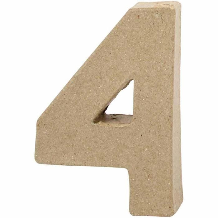Numero, 4, H: 10 cm, L: 6,8 cm, spess. 1,7 cm, 1 pz