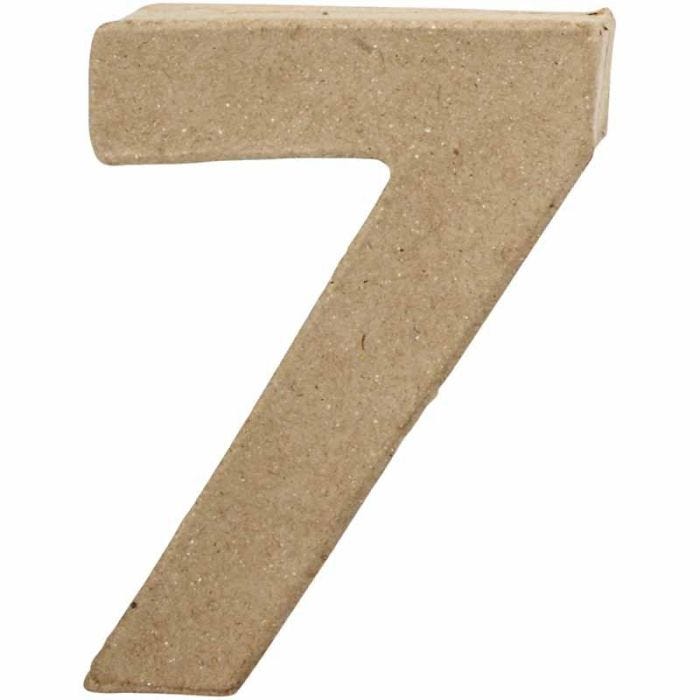 Numero, 7, H: 10 cm, L: 7,4 cm, spess. 1,7 cm, 1 pz