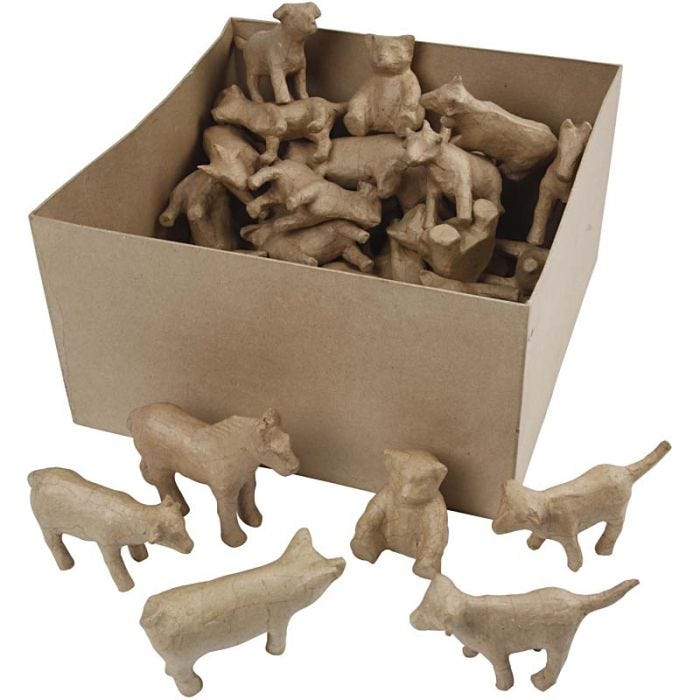 Animali piccoli, H: 8-12 cm, 60 pz/ 1 conf.