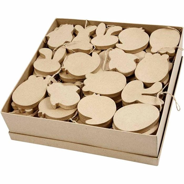 Decorazioni di Pasqua da appendere, H: 10 cm, spess. 12 mm, 114 pz/ 1 conf.