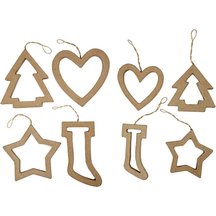 Decorazioni Natale, H: 9+12 cm, 24 pz/ 1 conf.