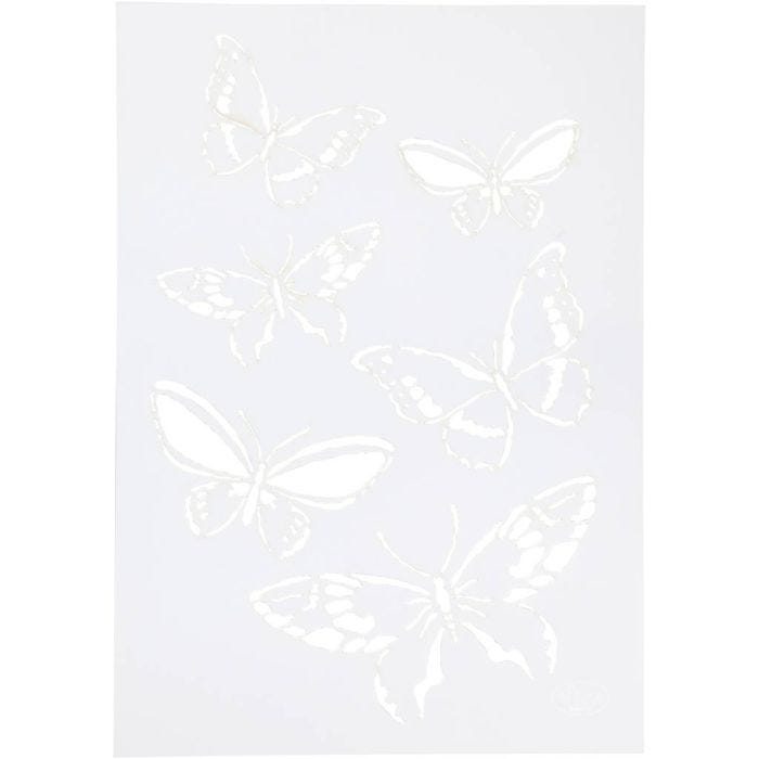 Stencil , farfalla, A4, foglio 210x297 mm, 1 pz