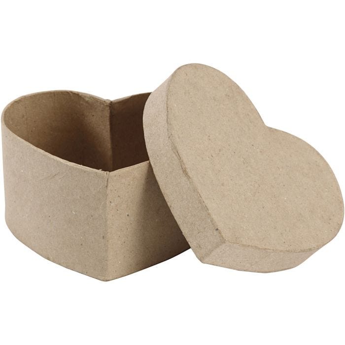 Scatola cuore, H: 6 cm, misura 11,5x11,5 cm, 1 pz