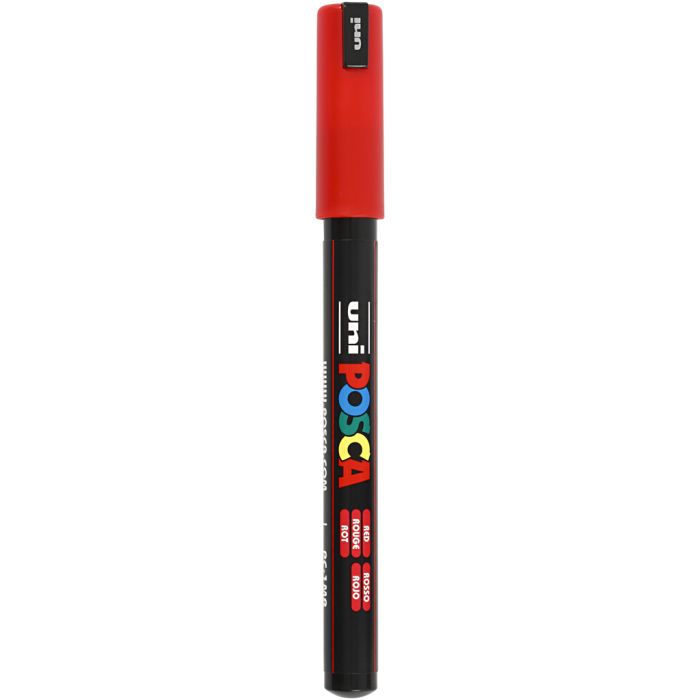 Pennarello Posca, dim. PC-1MR, ampiezza tratto 0,7 mm, extra-fine, rosso, 1 pz