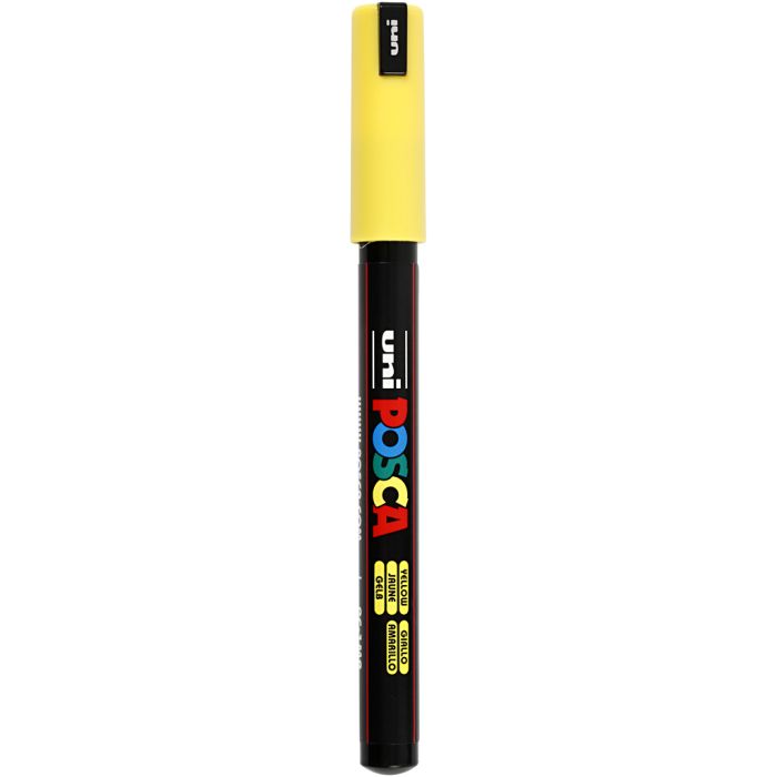 Pennarello Posca, dim. PC-1MR, ampiezza tratto 0,7 mm, extra-fine, giallo, 1 pz