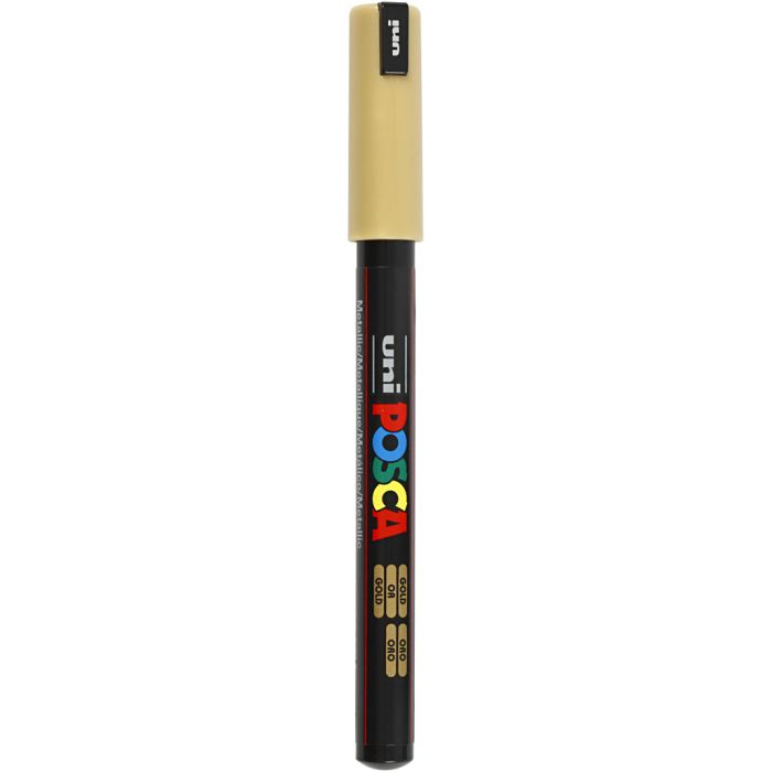 Pennarello Posca, dim. PC-1MR, ampiezza tratto 0,7 mm, extra-fine, oro, 1 pz