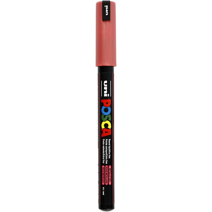 Pennarello Posca, dim. PC-1MR, ampiezza tratto 0,7 mm, extra-fine, rosso metallico, 1 pz