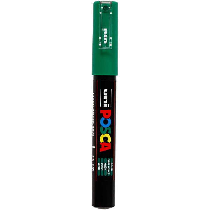 Pennarello Posca, dim. PC-1M, ampiezza tratto 0,7 mm, extra-fine, verde, 1 pz