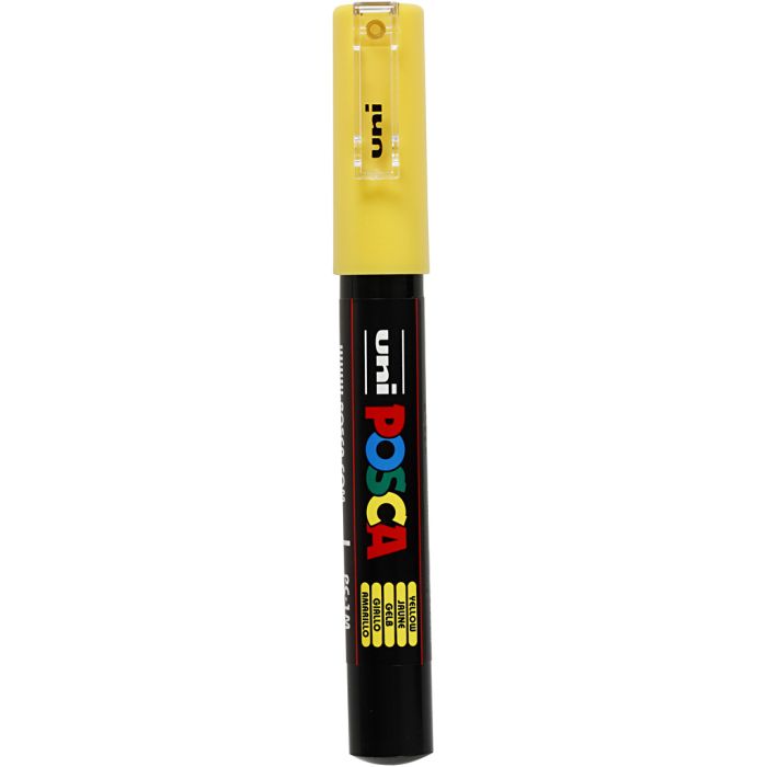 Pennarello Posca, dim. PC-1M, ampiezza tratto 0,7 mm, extra-fine, giallo, 1 pz