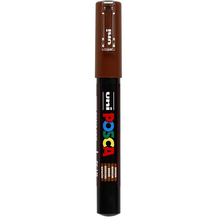 Pennarello Posca, dim. PC-1M, ampiezza tratto 0,7 mm, extra-fine, marrone, 1 pz