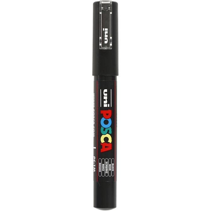 Pennarello Posca, dim. PC-1M, ampiezza tratto 0,7 mm, extra-fine, nero, 1 pz