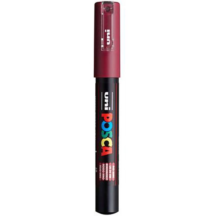 Pennarello Posca, dim. PC-1M, ampiezza tratto 0,7 mm, extra-fine, red wine, 1 pz