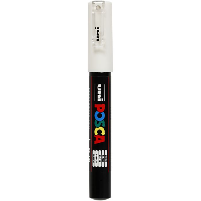 Pennarello Posca, dim. PC-1M, ampiezza tratto 0,7 mm, extra-fine, bianco, 1 pz
