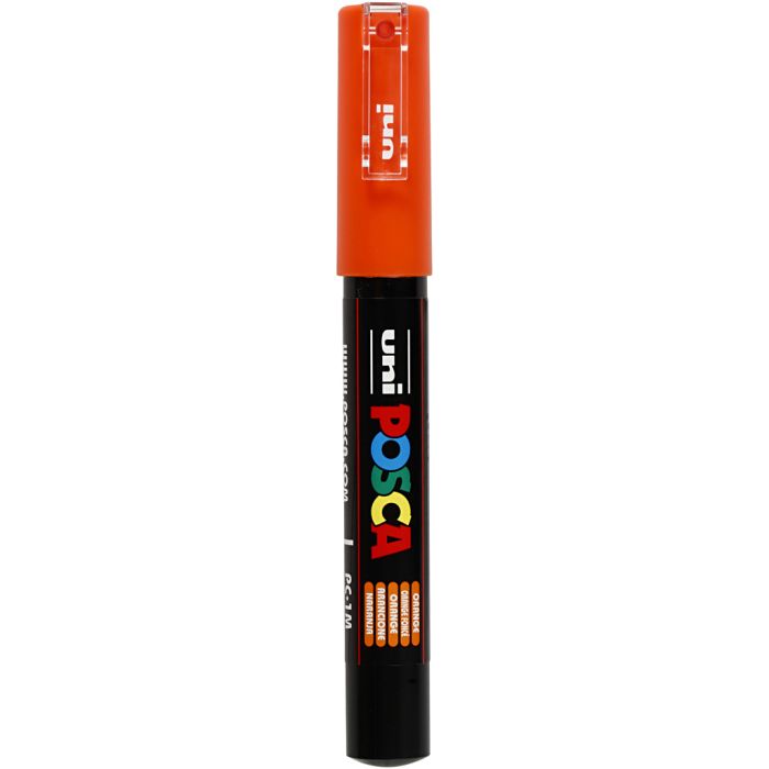 Pennarello Posca, dim. PC-1M, ampiezza tratto 0,7 mm, extra-fine, arancio, 1 pz