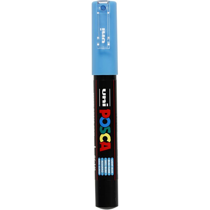 Pennarello Posca, dim. PC-1M, ampiezza tratto 0,7 mm, extra-fine, azzurro, 1 pz