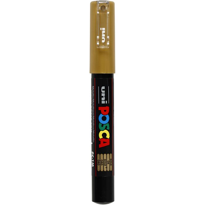 Pennarello Posca, dim. PC-1M, ampiezza tratto 0,7 mm, extra-fine, oro, 1 pz