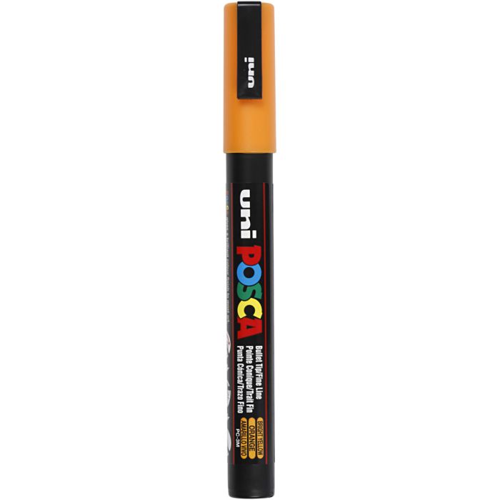 Pennarello Posca, dim. PC-3M, ampiezza tratto 0,9-1,3 mm, fine, bright yellow, 1 pz