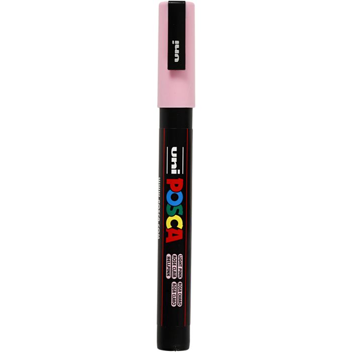Pennarello Posca, dim. PC-3M, ampiezza tratto 0,9-1,3 mm, fine, rosa chiaro, 1 pz