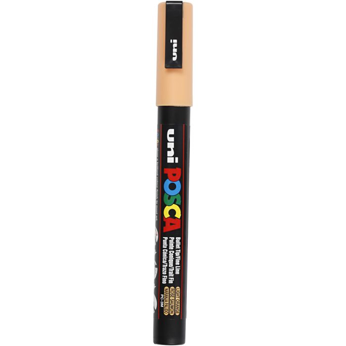 Pennarello Posca, dim. PC-3M, ampiezza tratto 0,9-1,3 mm, fine, pale orange, 1 pz