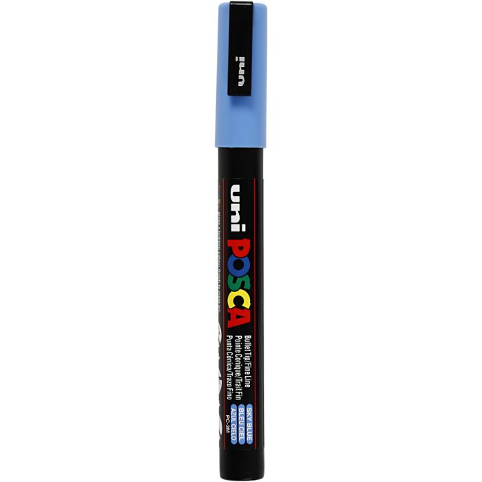 Pennarello Posca, dim. PC-3M, ampiezza tratto 0,9-1,3 mm, fine, celeste, 1 pz