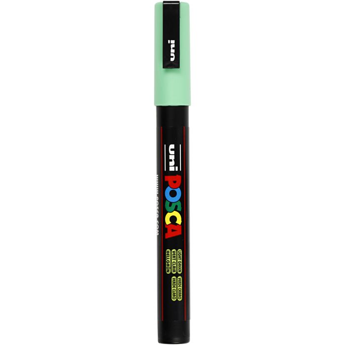 Pennarello Posca, dim. PC-3M, ampiezza tratto 0,9-1,3 mm, fine, verde chiaro, 1 pz