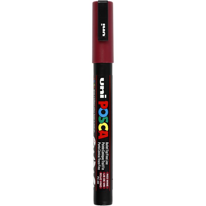 Pennarello Posca, dim. PC-3M, ampiezza tratto 0,9-1,3 mm, fine, red wine, 1 pz