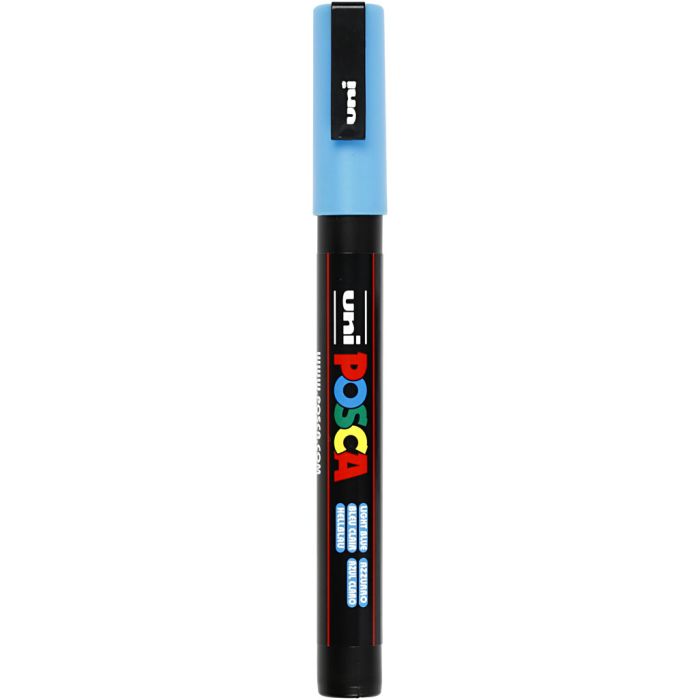 Pennarello Posca, dim. PC-3M, ampiezza tratto 0,9-1,3 mm, fine, azzurro, 1 pz