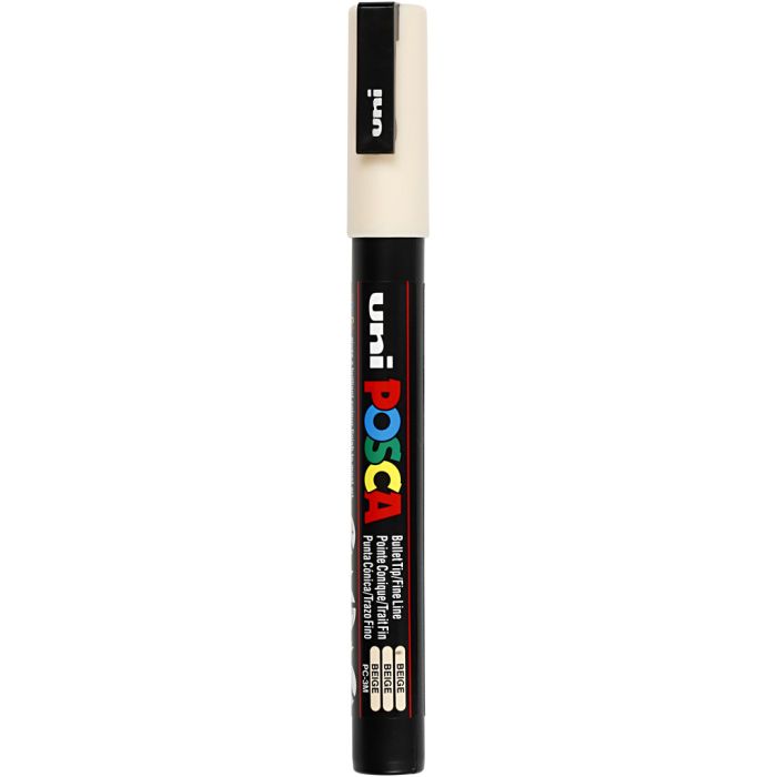 Pennarello Posca, dim. PC-3M, ampiezza tratto 0,9-1,3 mm, beige, 1 pz