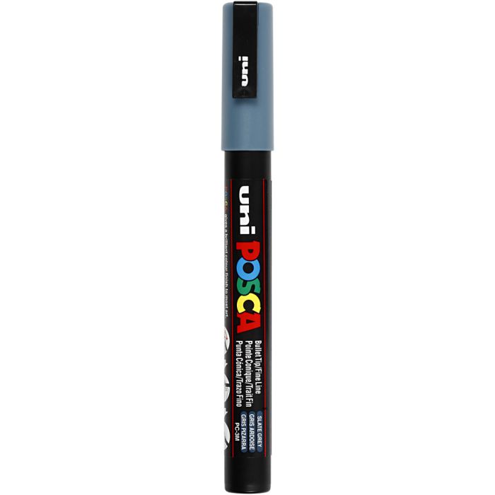 Pennarello Posca, dim. PC-3M, ampiezza tratto 0,9-1,3 mm, fine, slate grey, 1 pz