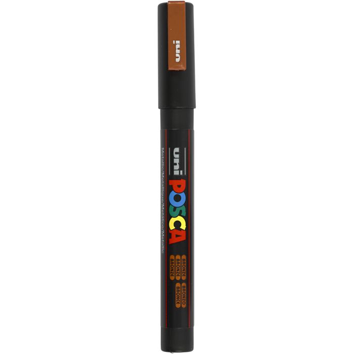 Pennarello Posca, dim. PC-3M, ampiezza tratto 0,9-1,3 mm, fine, bronzo, 1 pz