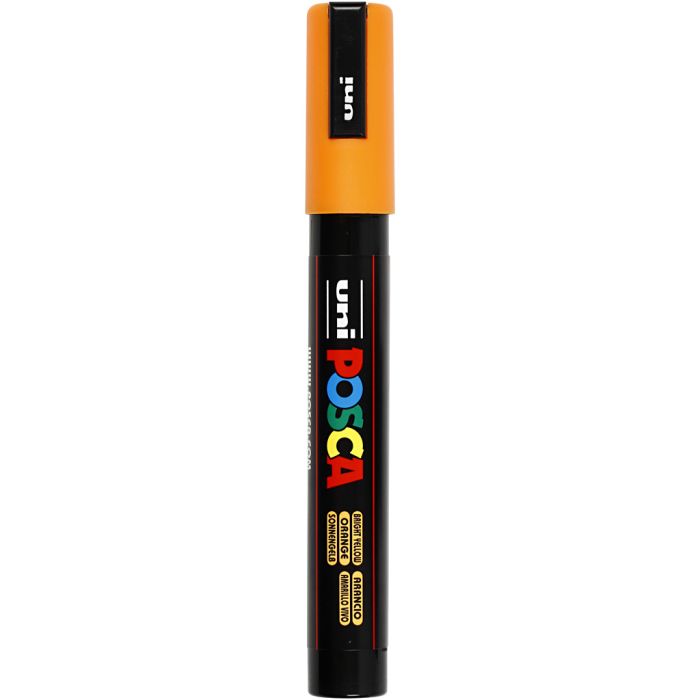 Pennarello Posca, dim. PC-5M, ampiezza tratto 2,5 mm, medium, bright yellow, 1 pz