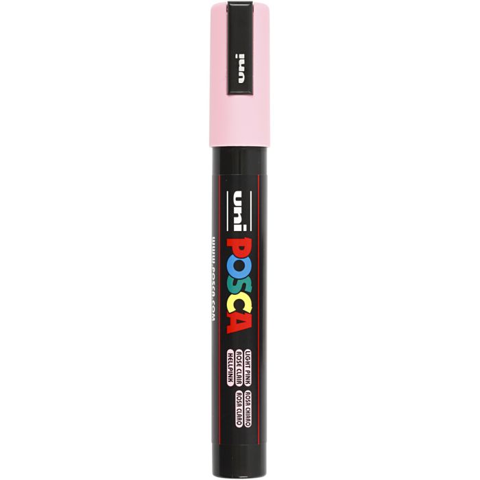 Pennarello Posca, dim. PC-5M, ampiezza tratto 2,5 mm, medium, rosa chiaro, 1 pz