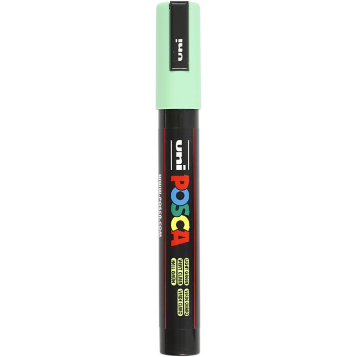 Pennarello Posca, dim. PC-5M, ampiezza tratto 2,5 mm, medium, verde chiaro, 1 pz