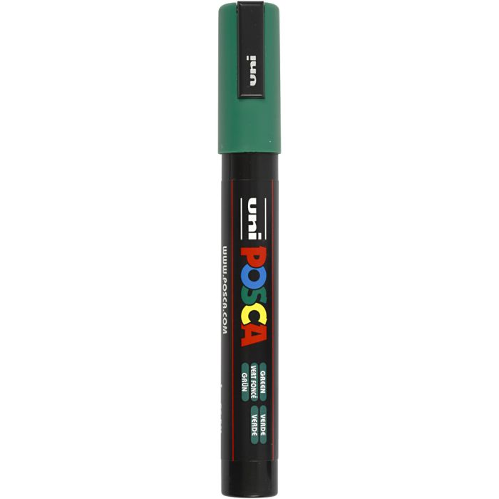 Pennarello Posca, dim. PC-5M, ampiezza tratto 2,5 mm, medium, verde, 1 pz