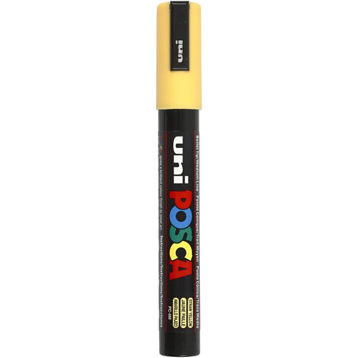 Pennarello Posca, dim. PC-5M, ampiezza tratto 2,5 mm, medium, straw yellow, 1 pz