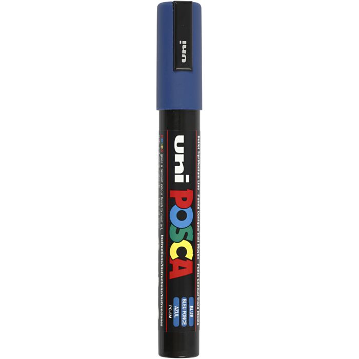Pennarello Posca, dim. PC-5M, ampiezza tratto 2,5 mm, medium, blu, 1 pz