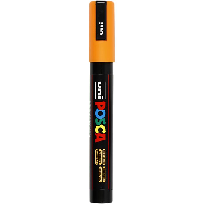 Pennarello Posca, dim. PC-5M, ampiezza tratto 2,5 mm, medium, arancio, 1 pz